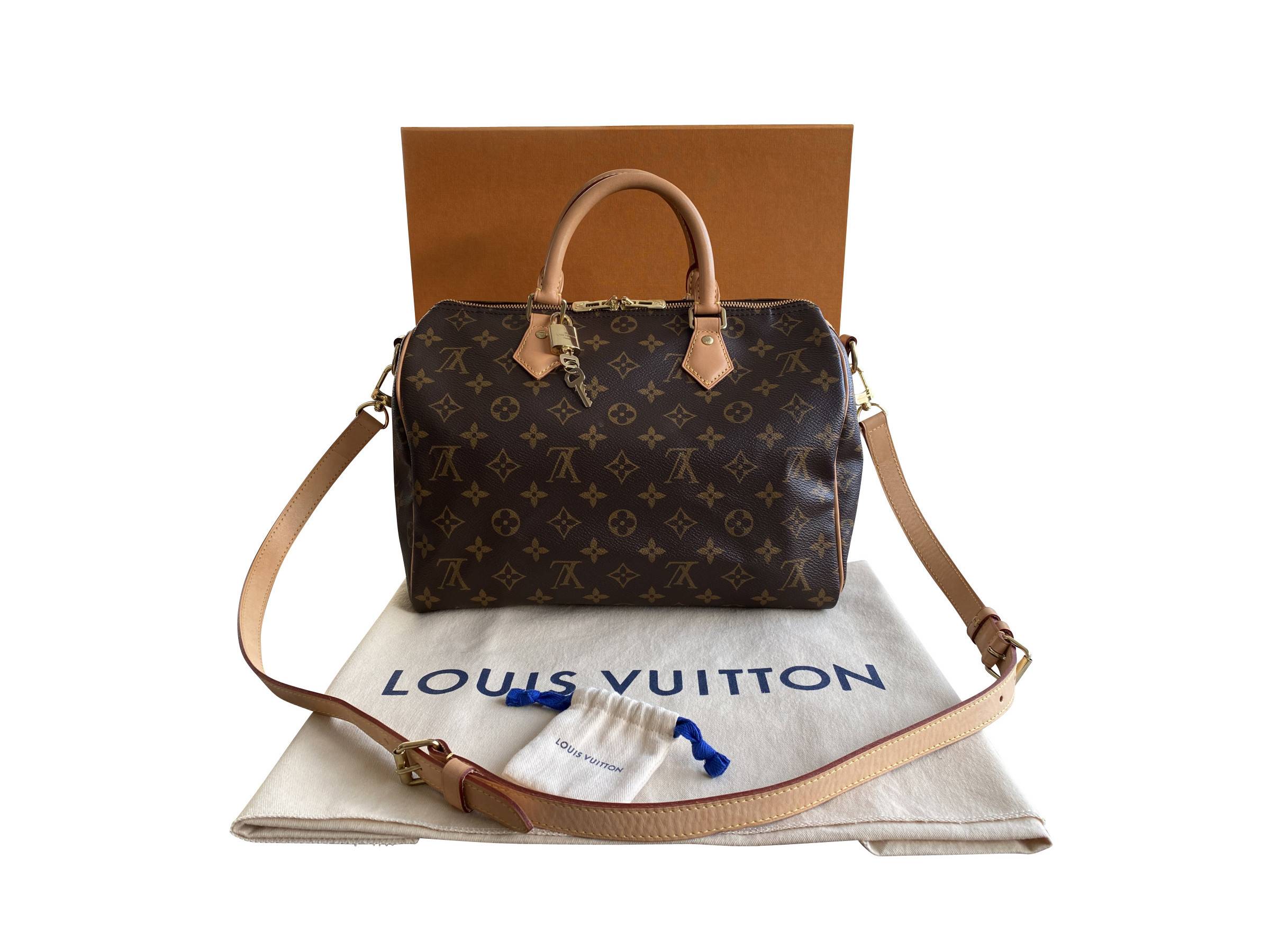 VERKAUFT - Louis Vuitton Tasche M41112 Speedy 30 Bandouliere Monogram Canvas Schultertasche * TOP
