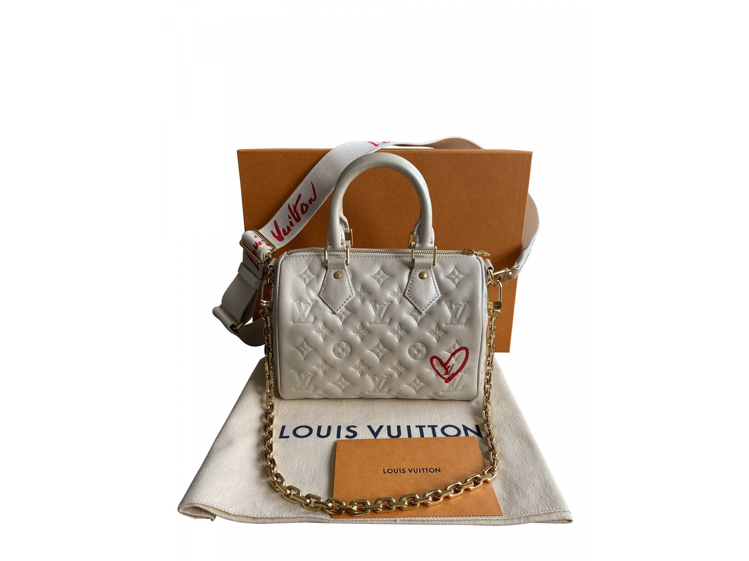 VERKAUFT - Vuitton Tasche M58736 Speedy 22 Fall in Love mit Schulerriemen Schultertasche Handtasche * NIE getragen