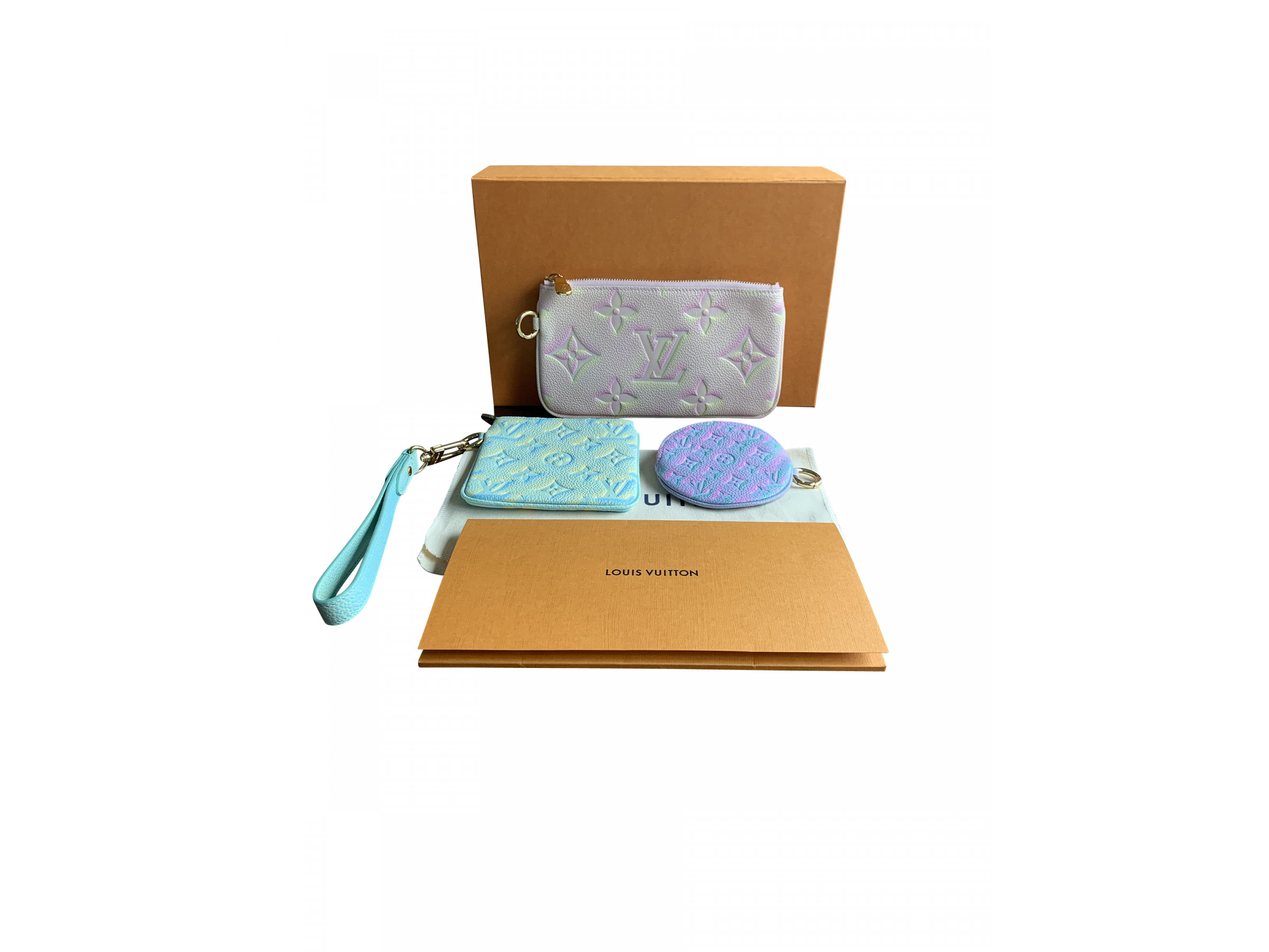 VERKAUFT - Louis Vuitton Trio Pouch M81293 Tasche Stardust Kollektion Empreinte Leder * Nie getragen mit Rechnung von 7/2022